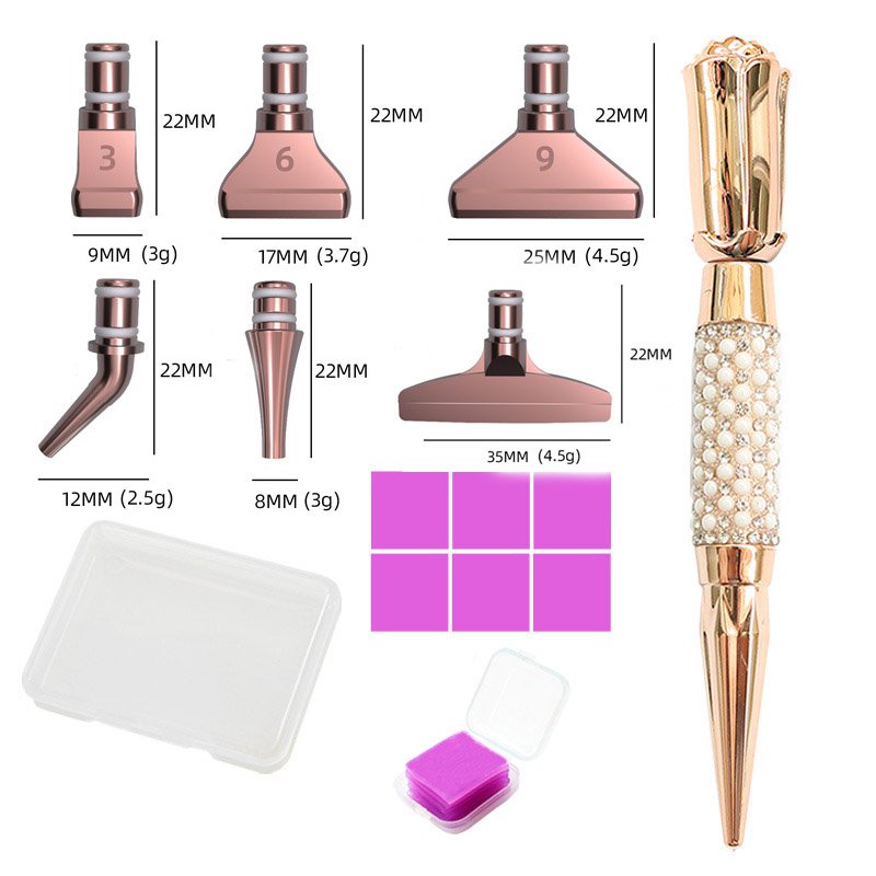 high quality beautiful diamond painting tools diy painting pen with different size metal pen tips and painting accessaries