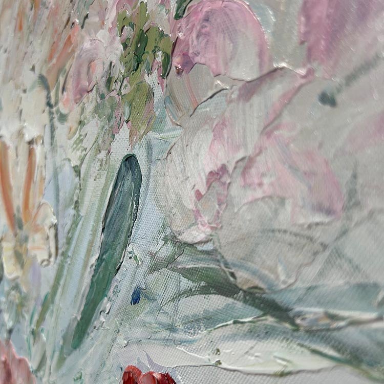 Wholesale 100% Hand Painted Living Room Home Decor Gift Abstract Flower Colorful modern decoration flower oil painting 110X150CM