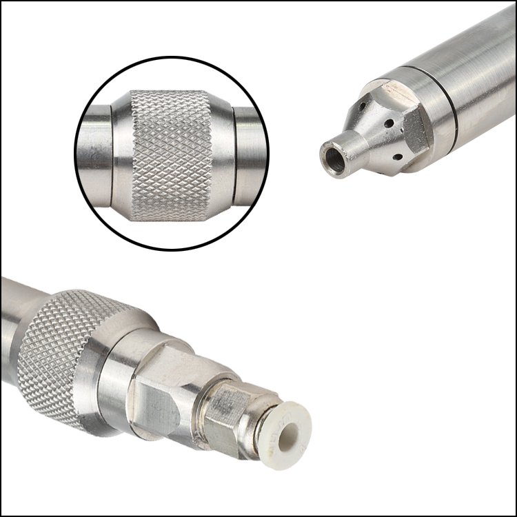 Dental Pneumatic Hammer Handpiece Metal and Stainless Steel Engraving Tools for Jewelry Polishing with Plastic Accessories