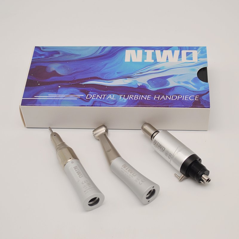 L2 FX Midwest 4 Borden 2 holes Dental Low Speed Air Motor Straight Push Contra Angle Handpiece