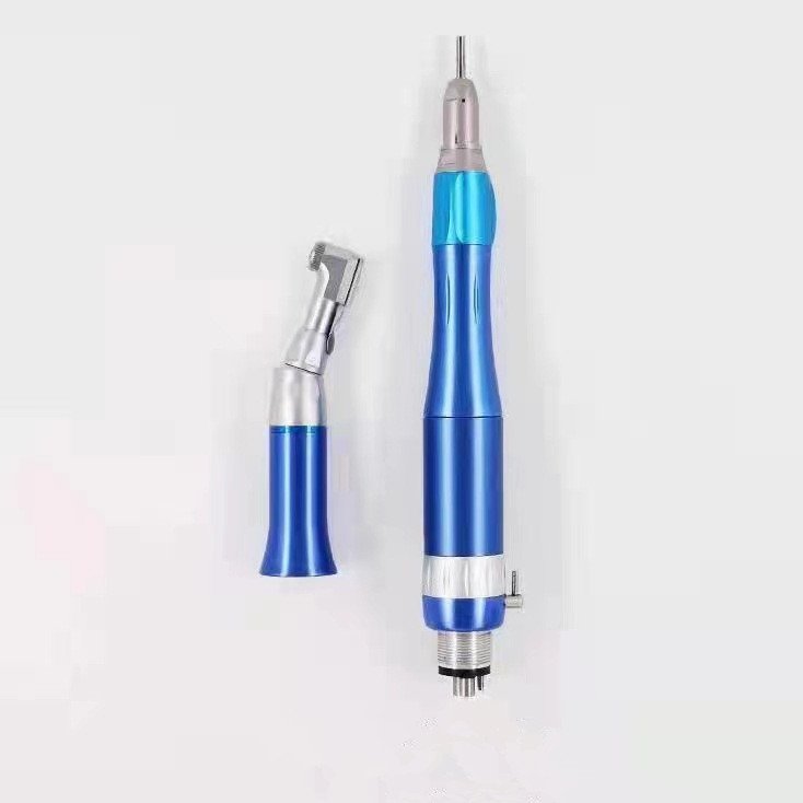 China Factory delivers blue or colorful air turbine contra angle handpieces featuring a 2/4 hole motor
