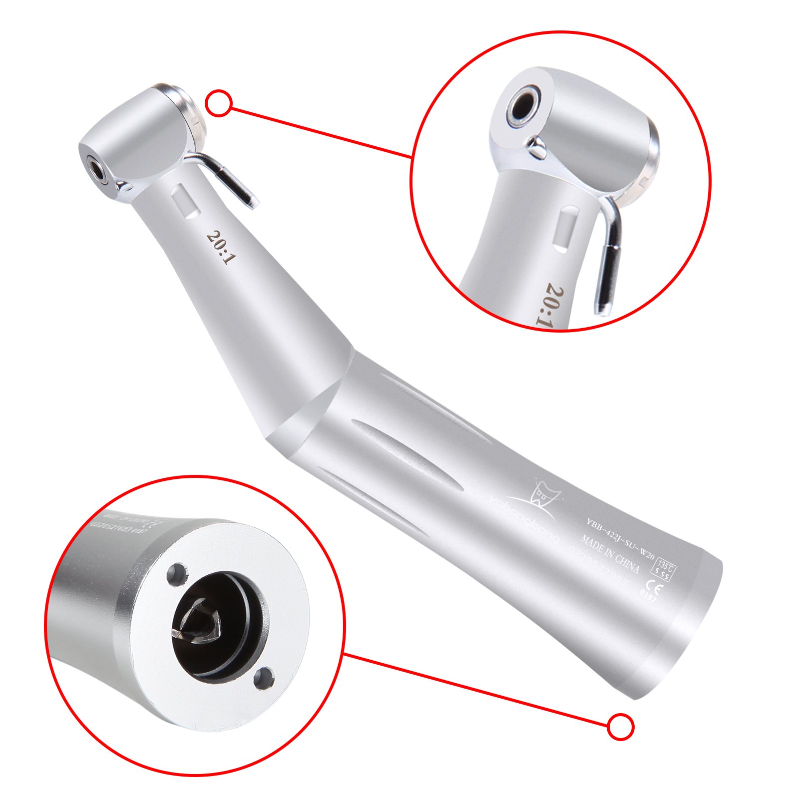 MAX SG20 Push Button 20:1 contra angle External water spray Low Speed NS K dental handpiece