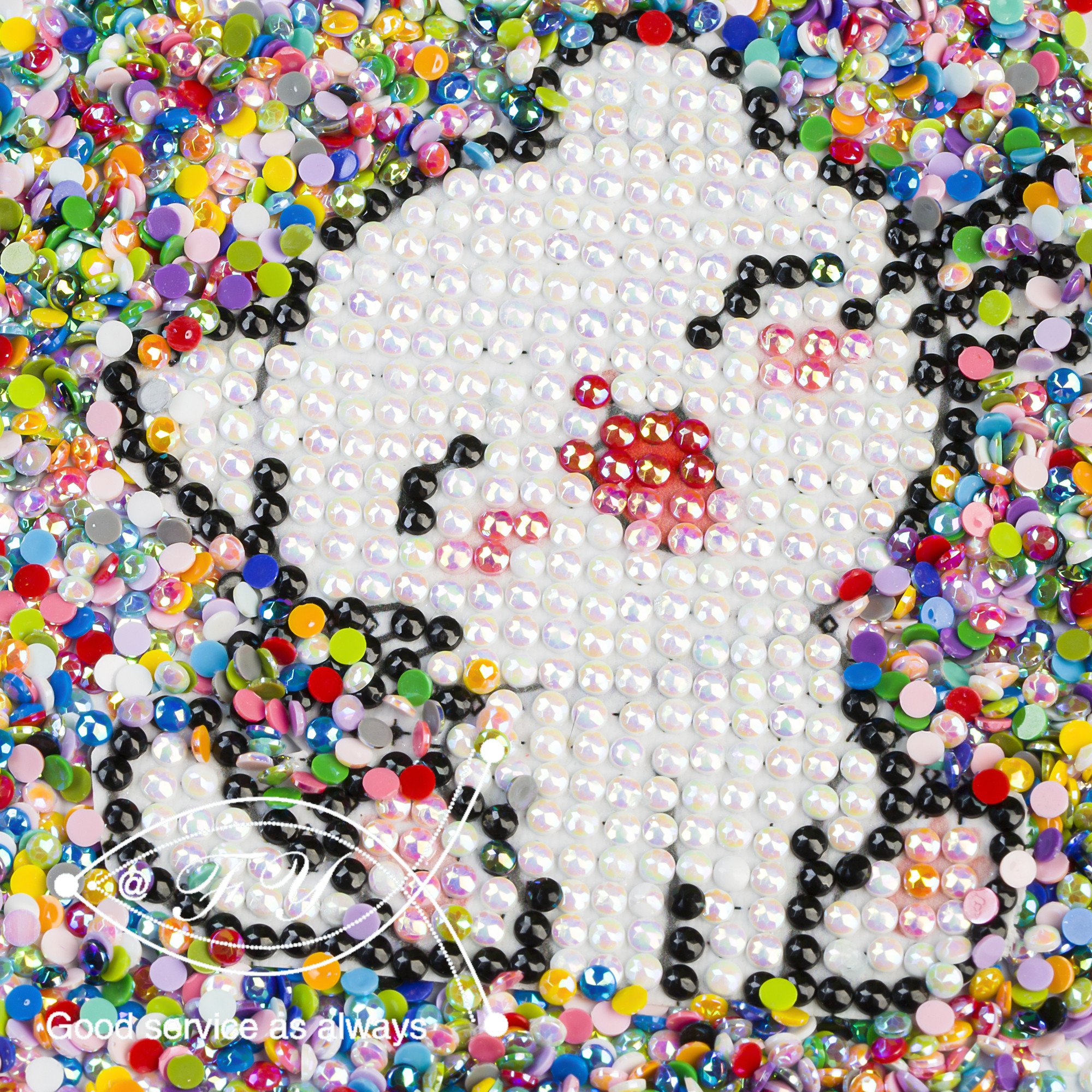 E-117 1000pcs/Bag 60 Colors Rhinestones for Bead Art Gem Art Round Drill AB Diamond Painting Beads for Diamond Dots