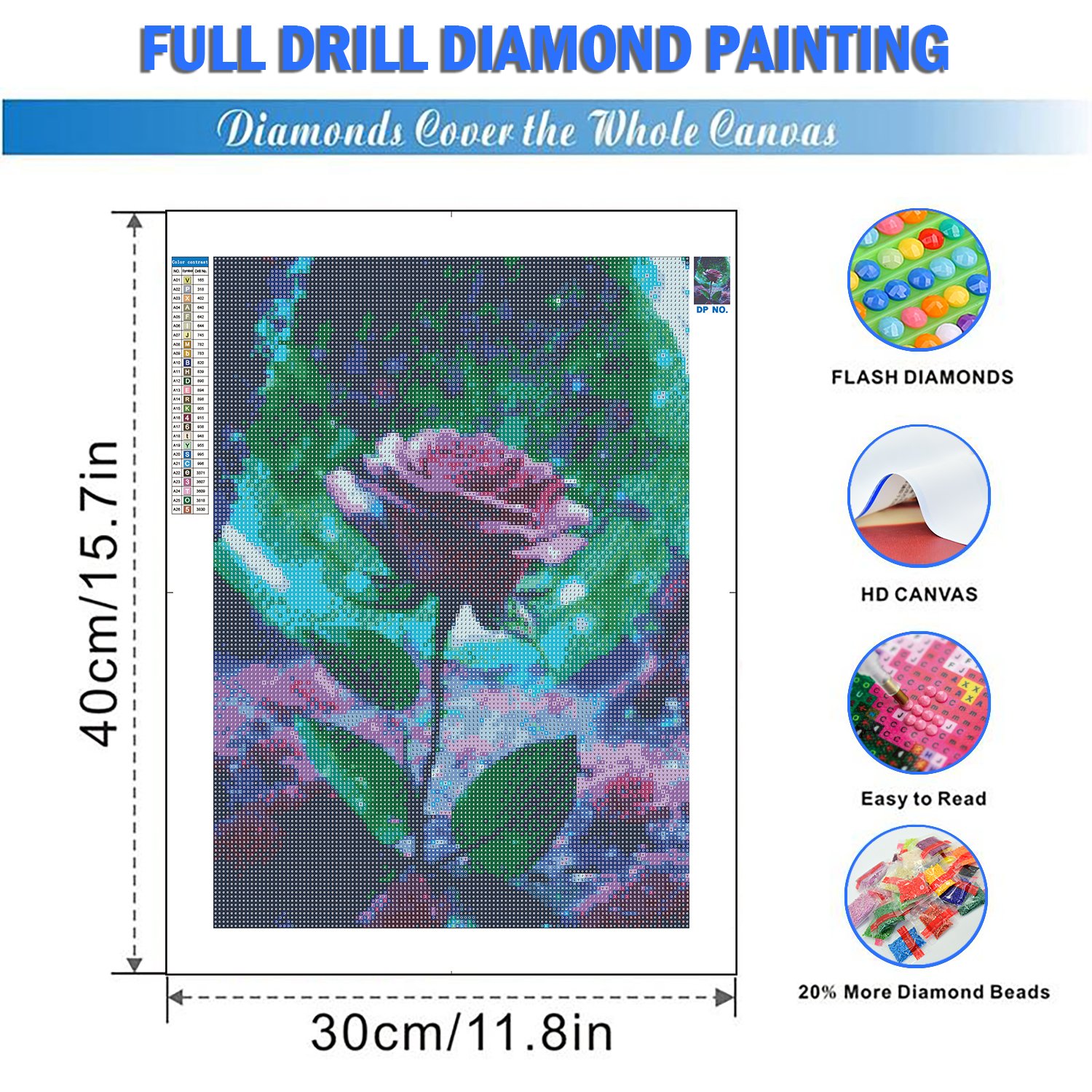 Diamond Painting Rose Purple Flower Embroidery Floral Handmade Picture Of Rhinestones Gift Needlework Home Decor