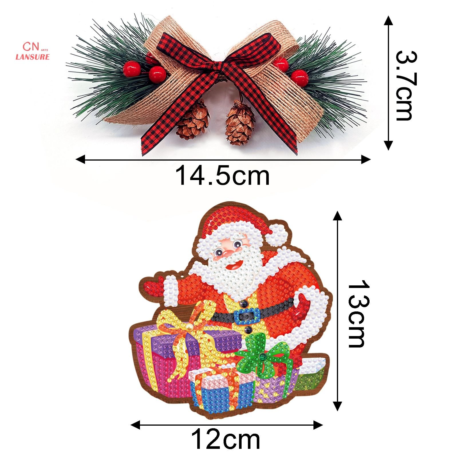 LS New Christmas decorations 5D DIY Diamond Painting Christmas hangings DIY Wooden snowman pendant