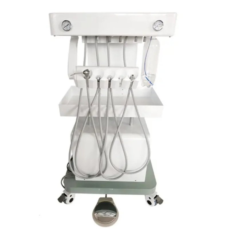 Mobile Dental Turbine Unit Dental Treatment Trolley Clinic Turbine Silent Portable Electric with air Pump