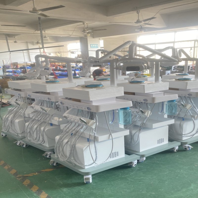 Mobile Dental Turbine Unit Dental Treatment Trolley Clinic Turbine Silent Portable Electric with air Pump