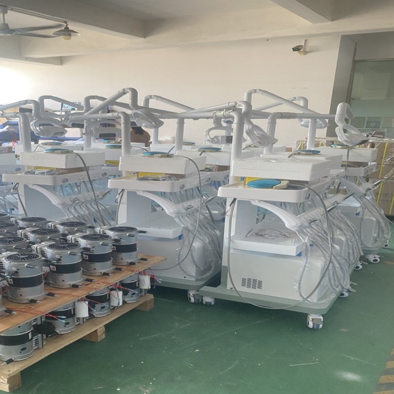 Mobile Dental Turbine Unit Dental Treatment Trolley Clinic Turbine Silent Portable Electric with air Pump
