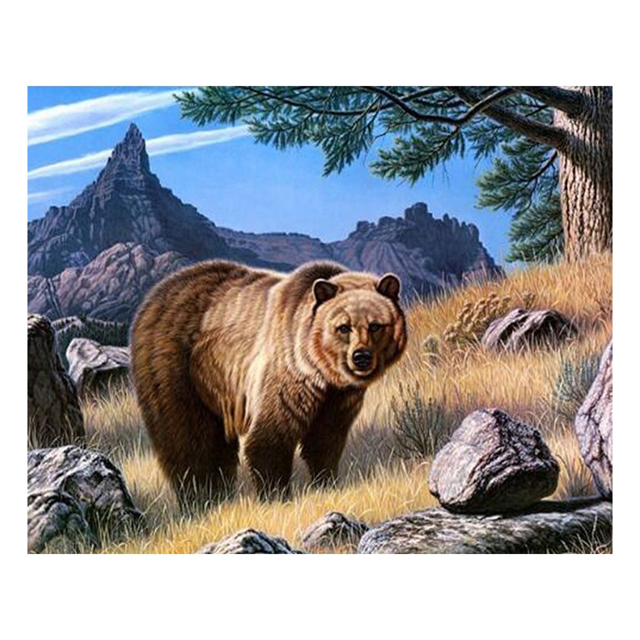 factory direct high quality naive bear living room decoration Round Resin Diamond DIY painting for beginner diamond painting