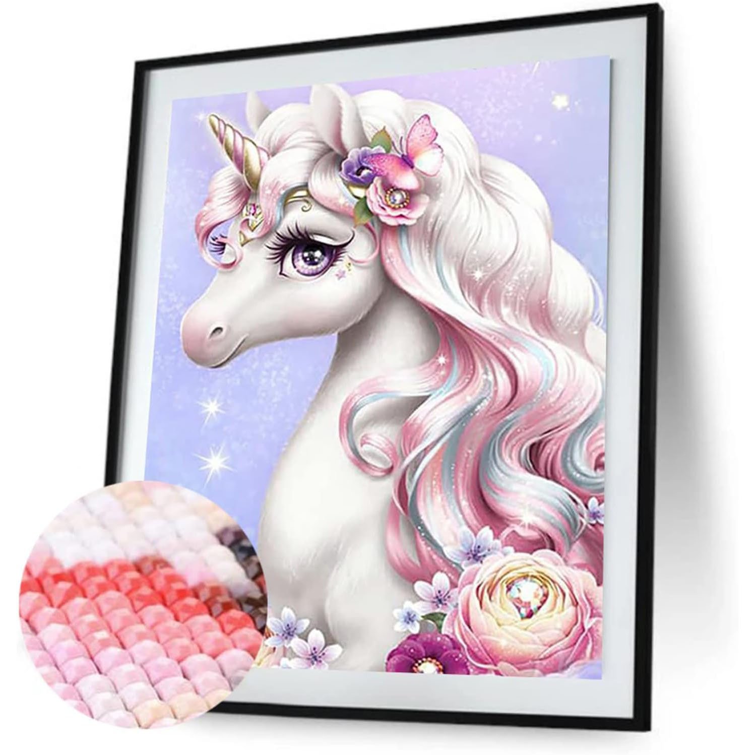 New Unicorn Girl Diamond Painting Cute Animal Diamond Painting Cartoon Unicorn Diamond Painting 30*40cm