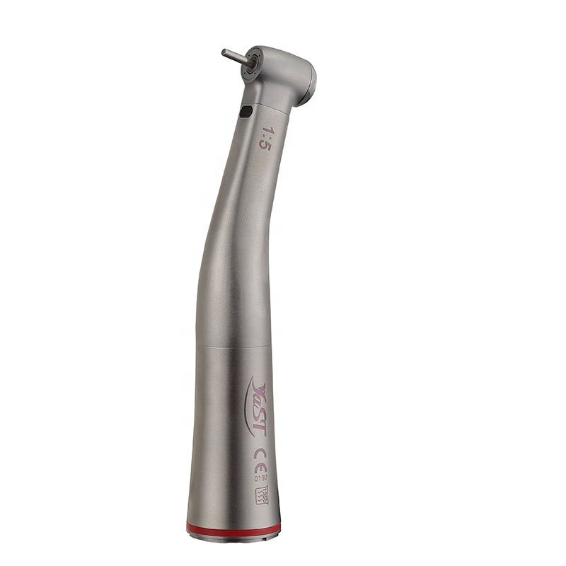Dental Low Speed 1:5 Increasing Fiber Optic Turbine Implant Contra Angle Dental Handpiece