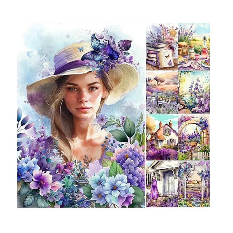 Modern Female Portrait Hand-Painted Woman Wall Art hand painted woman art