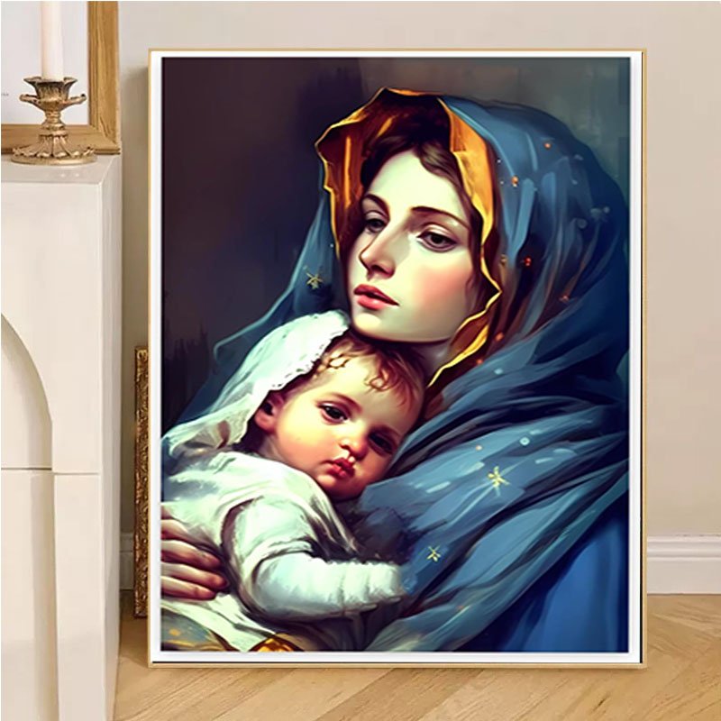 Virgin Mary's Radiance diamond dot painting Virgin Mary 5d diy diamond painting accessories Home Wall Decor