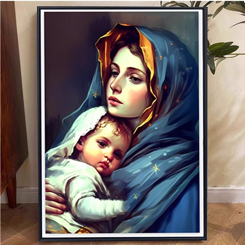 Virgin Mary's Radiance diamond dot painting Virgin Mary 5d diy diamond painting accessories Home Wall Decor