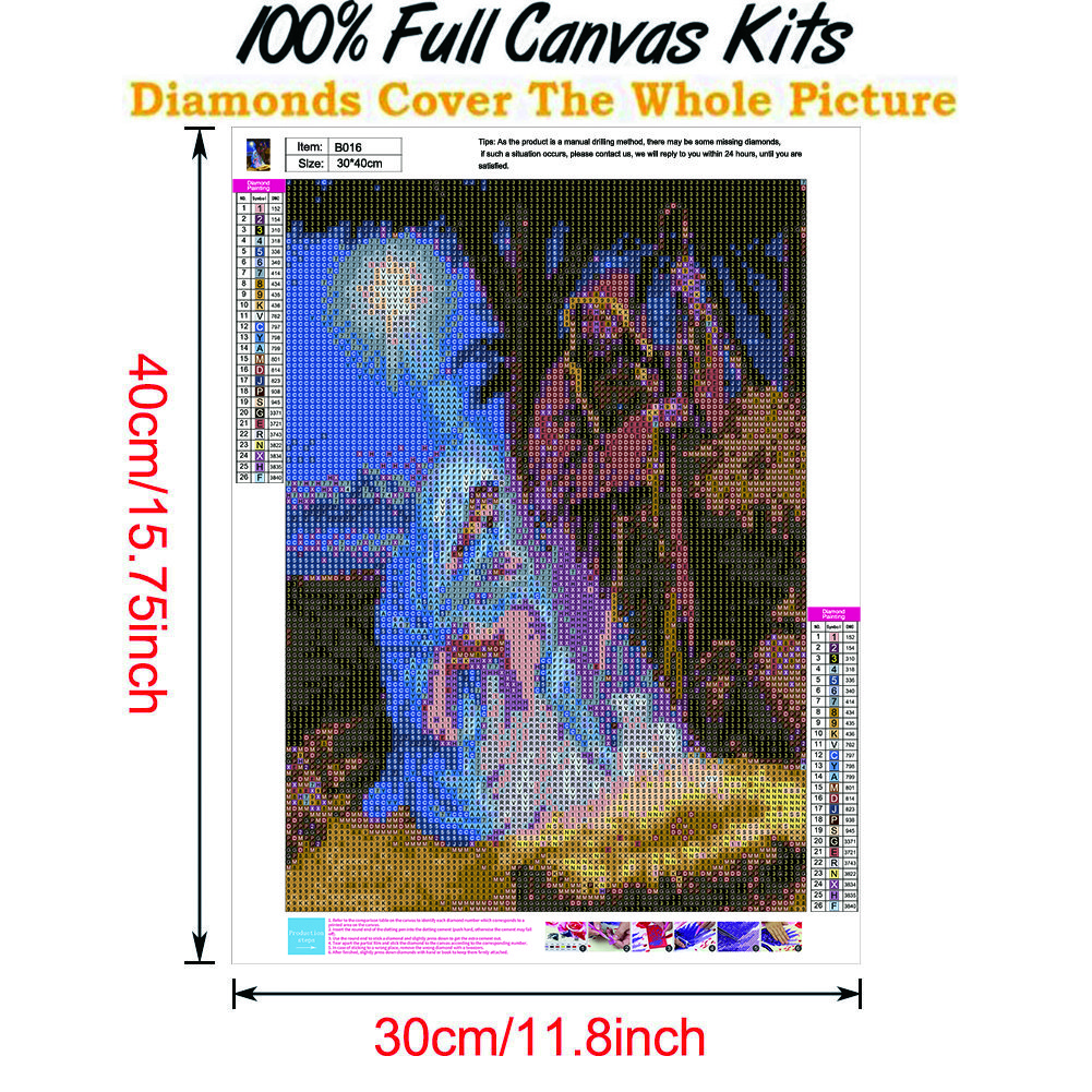 5d Diy Diamond Embroidery Religious Diamond Painting Jesus Christ Child Needlework Cross Stitch Round Rhinestone Craft Art