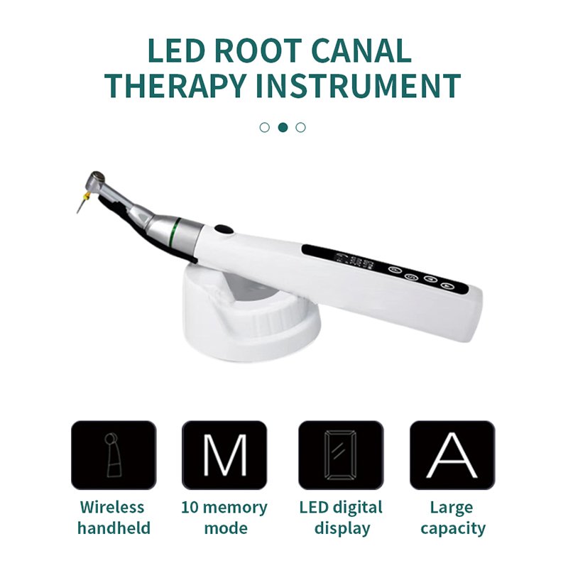 Dental LED Endo Motor With 16:1 Contra Angle for Dental Clinic Wireless Dental Endodontic Instrument