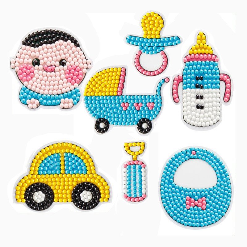 Factory Wholesale Creative DIY Diamond Children Cartoon Sticker Diamond Art Crafts Animal Sticker for Kids