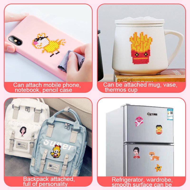 Factory Wholesale Creative DIY Diamond Children Cartoon Sticker Diamond Art Crafts Animal Sticker for Kids
