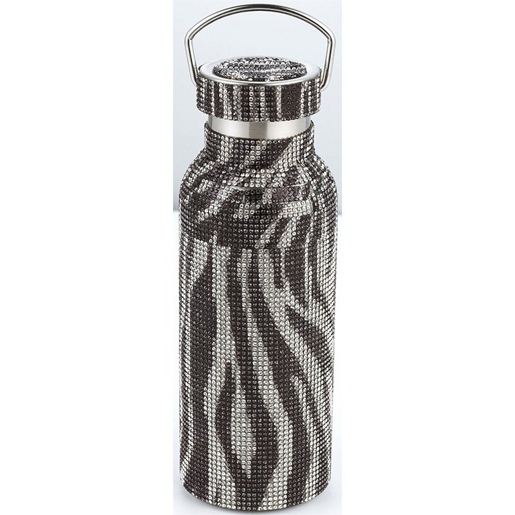 Colorful Diamond Stainless Steel Water Bottle Bling Rhinestone Diamond Crystal Vacuum Bottle with Chain