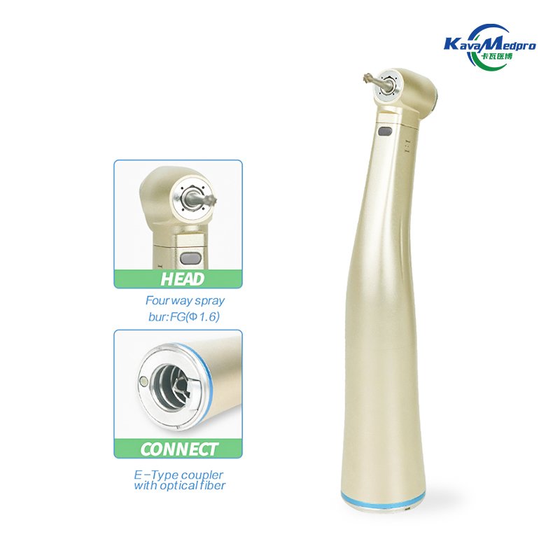 Wholesale Dental Handpiece Internal Four Water Spray E-type 1:1 Fiber Optic Contra Angle Low Speed Handpieces
