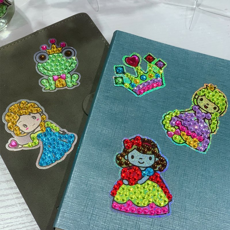 EBAYRO New Big Gem Diamond Painting Kit Magical Big Gem Diamond Painting Kit Create 12 Princess DIY gem sticker