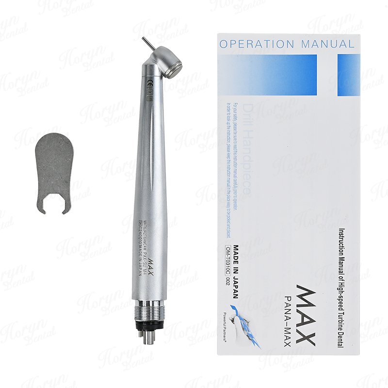 Dental 45 Degree High Speed Handpiece Push Button Handpiece Single Water Spray Rear Exhaust for PANA-MAX