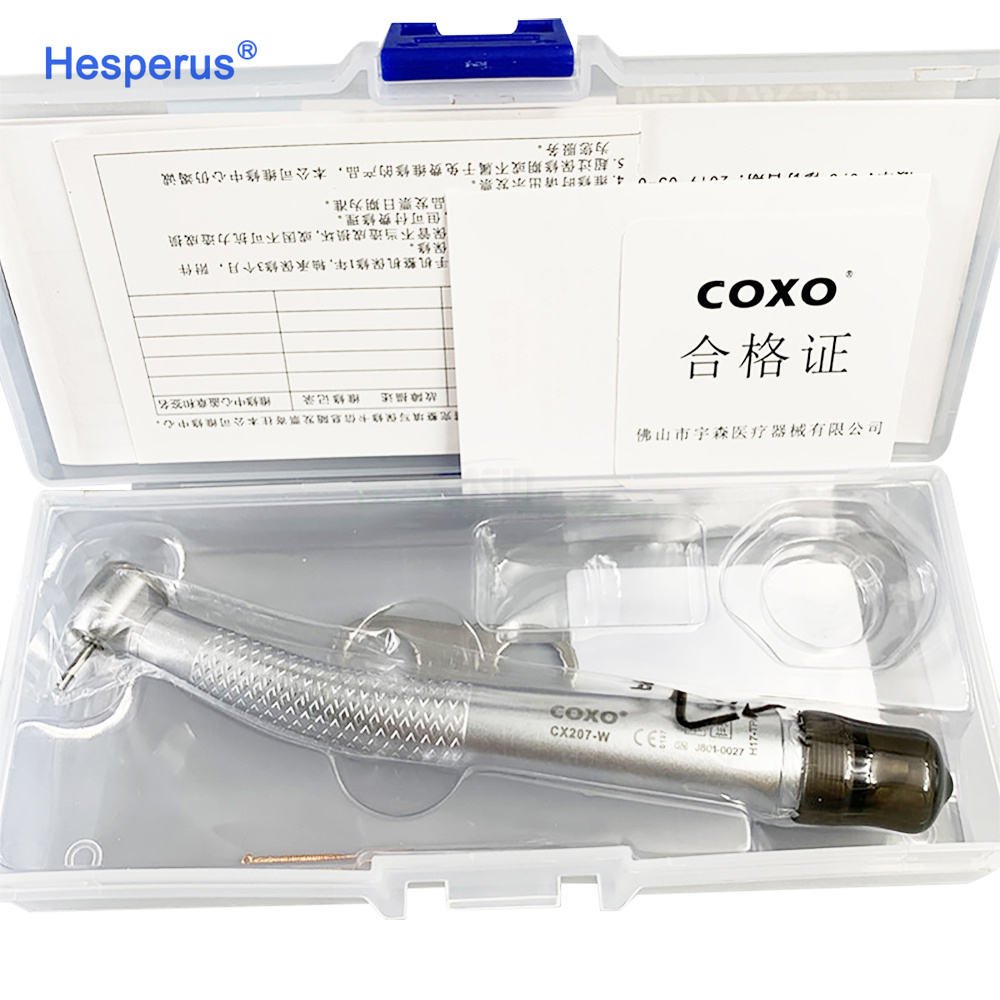 COXO CX207-W Push Button Handpiece Air Turbine Dental High Speed Handpieces Coxo High Speed Handpiece