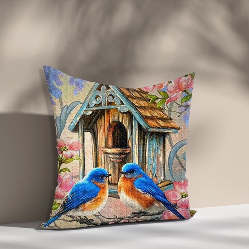 Full Drill 5D DIY Diamond Painting Kits Cartoon Birds Warm House diamond painting pillow case Rhinestone diamond painting