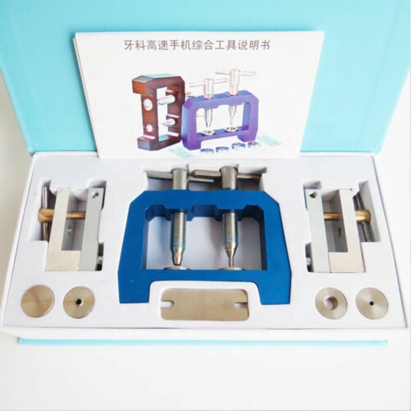 Portable Dental Unit Blue Dental Handpiece Repair Tools for High Speed Handpiece Bearing Removal Chuck Kits Dentist Tool Kit