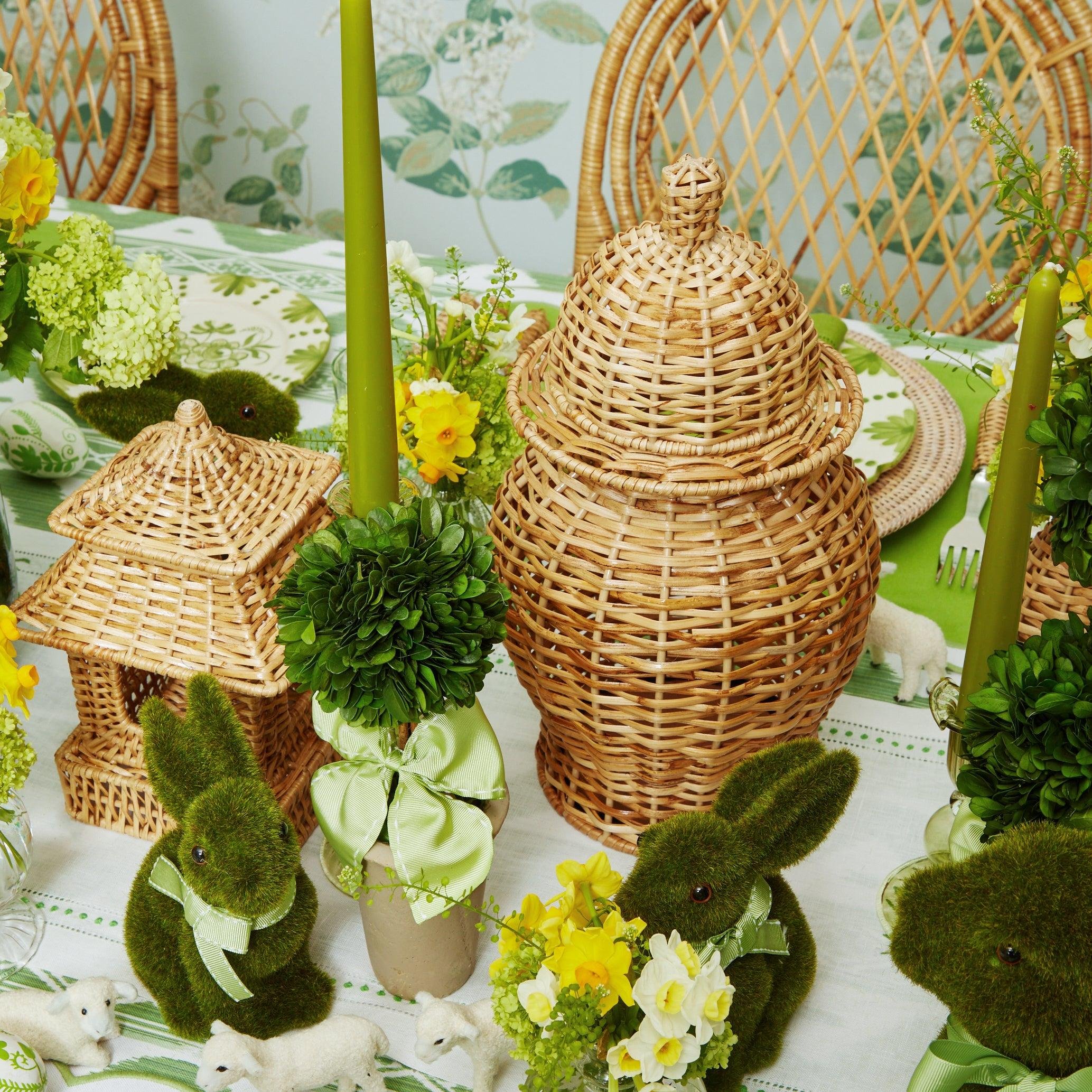 Tienphong Wholesale Modern Natural Rattan Ginger Jar Vase - Natural Rattan Gifts for Her Him Family