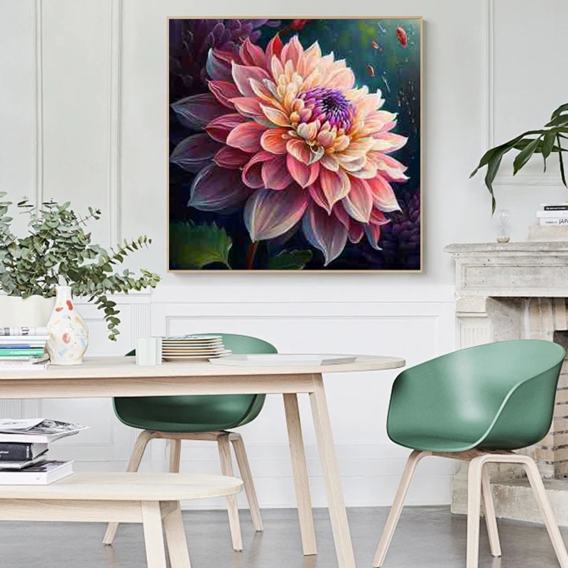 big size Custom DIY fairy dust flower diamond painting drills Canvas Art Wall Decor Diamond art Painting kits landscape