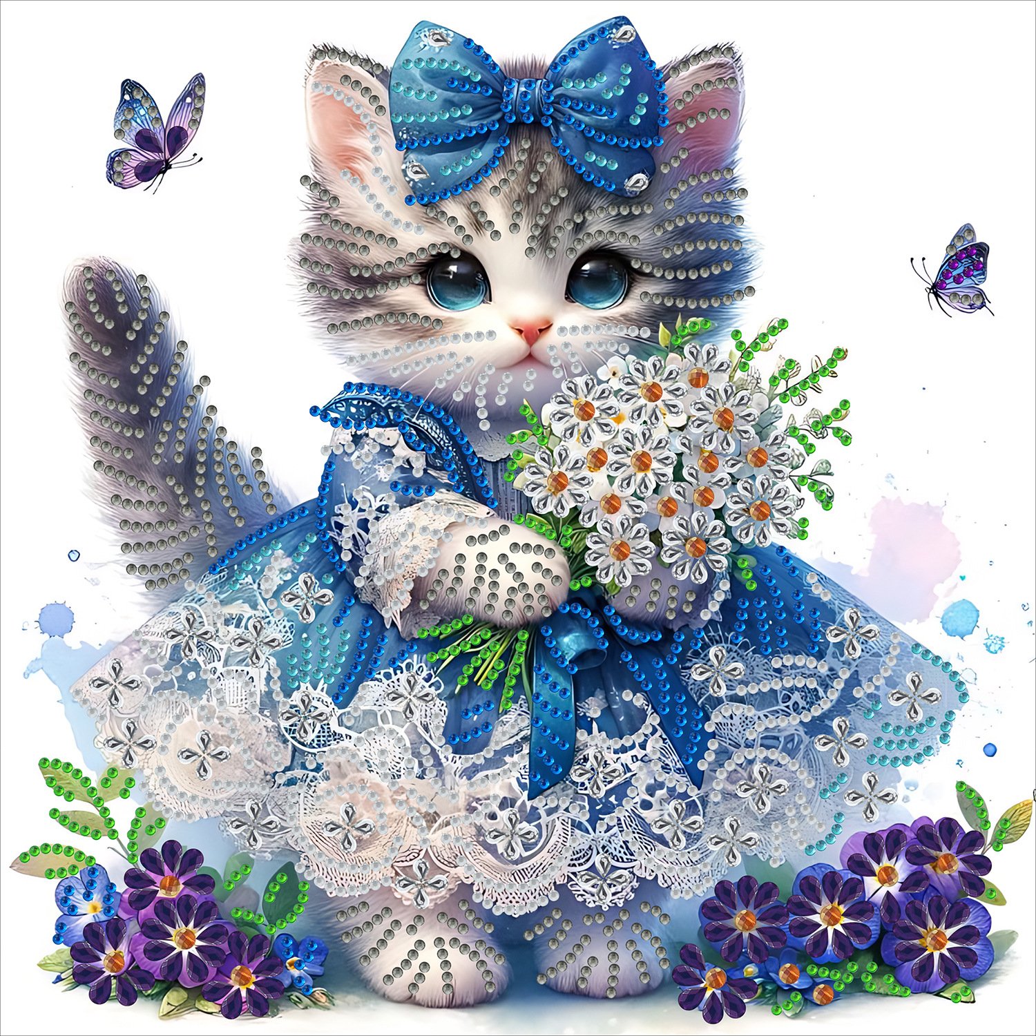 Special Diamond Animal Painting 30*30cm One Piece Custom Diamond Art Birthday Craft Gift For Kids