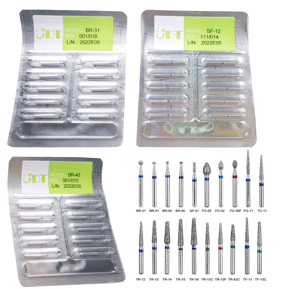 UDT Dental Material Diamond Bur for High Speed Handpiece Surgical Bur Hardness CE Dental Accessories Dentistry Accessories