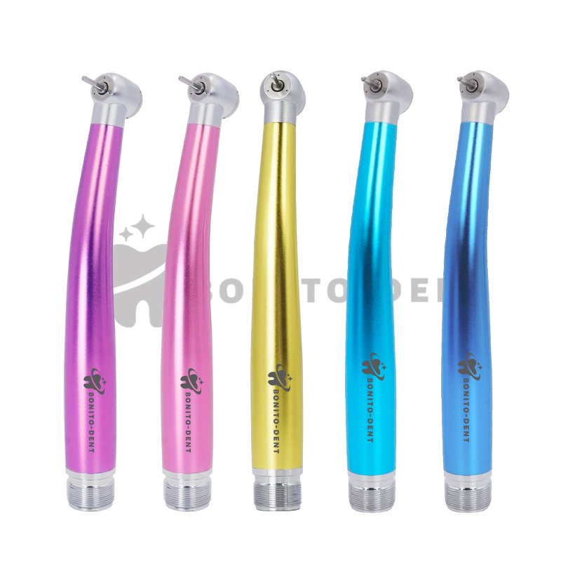 Colorful Dental Drill Handpiece Max1 High Speed Handpiece Dental Turbine 2/4 Hole Three Water Spray No LED Dentistry Product