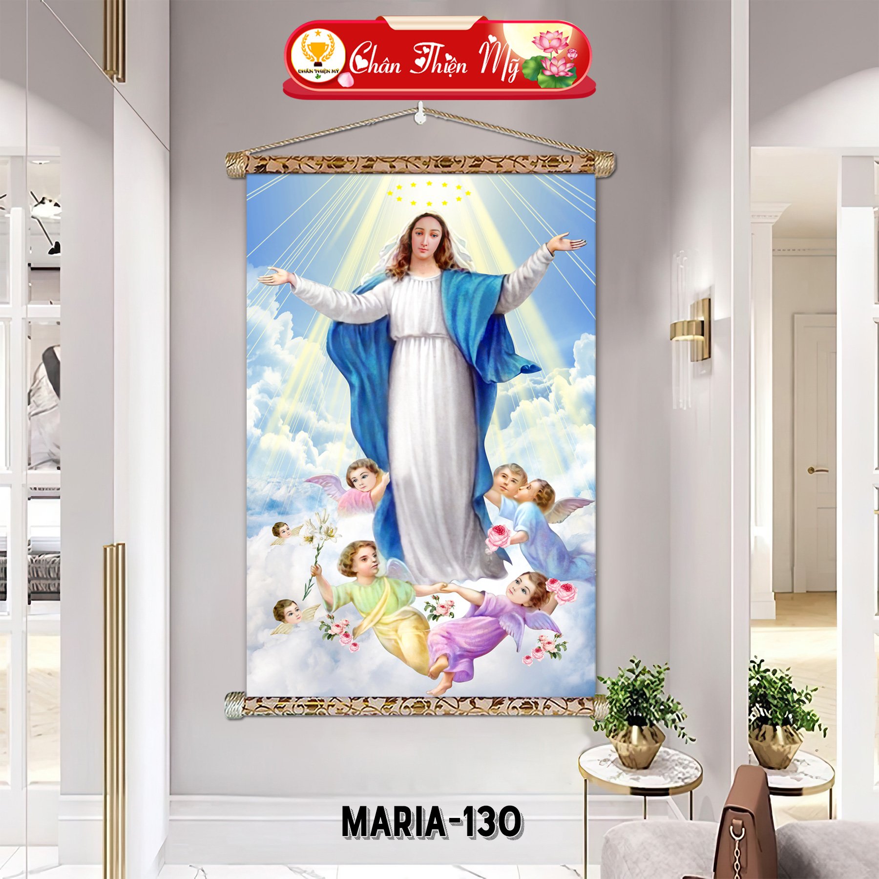 Abstract Line Wall Paintings Wall Decorations Canvas Wall jesus and mary print Art For living room