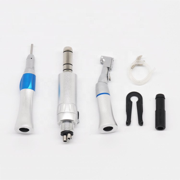 Dental external low speed handpiece set with 2 pcs high speed handpiece LED and non-LED dental student kit
