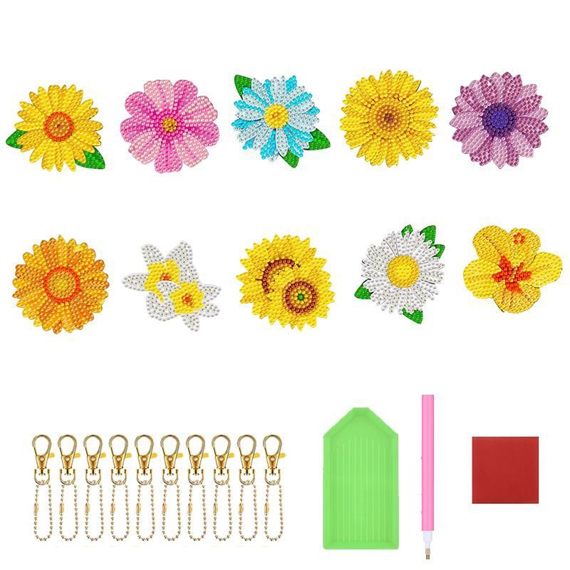 Hot wholesale diamond painting ab steine Crystal Gem Arts diy diamond painting keychain for kids