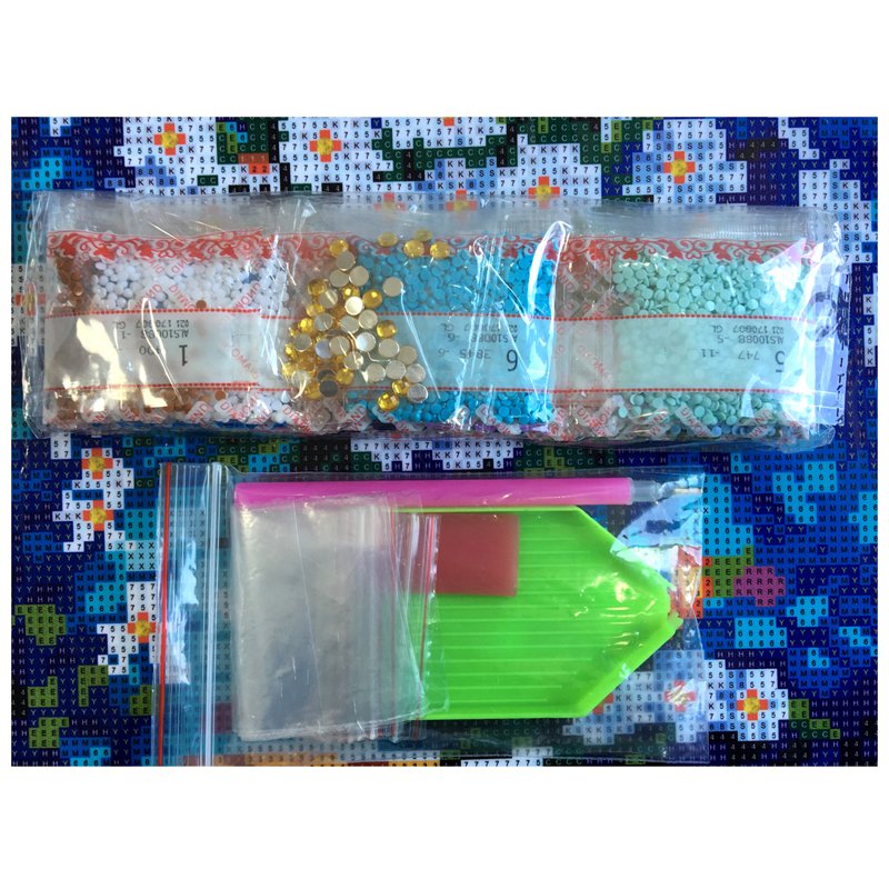 High quality sticky canvas resin tiles diamond art painting
