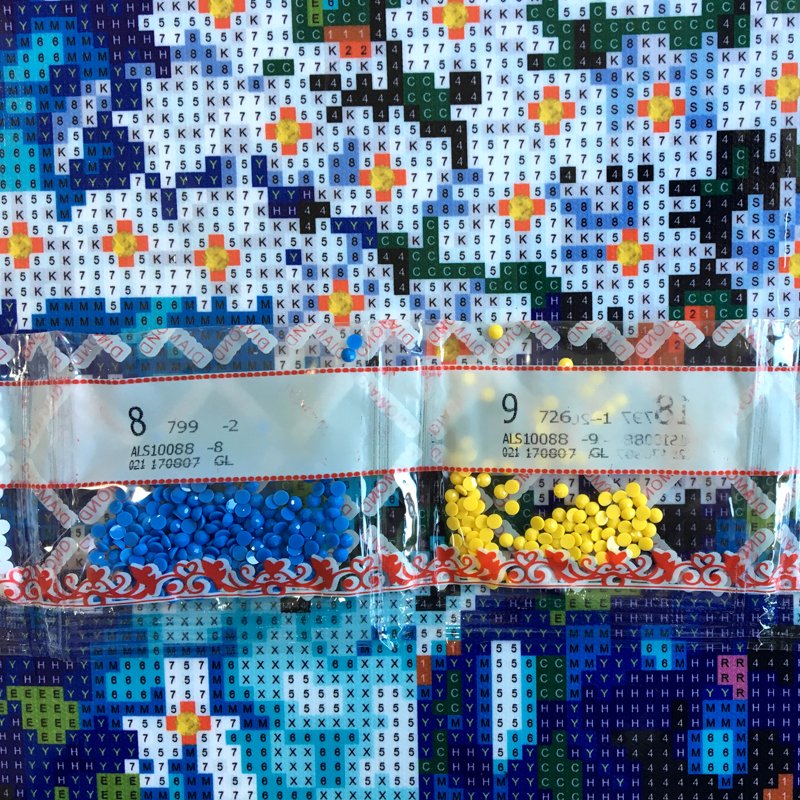 High quality sticky canvas resin tiles diamond art painting