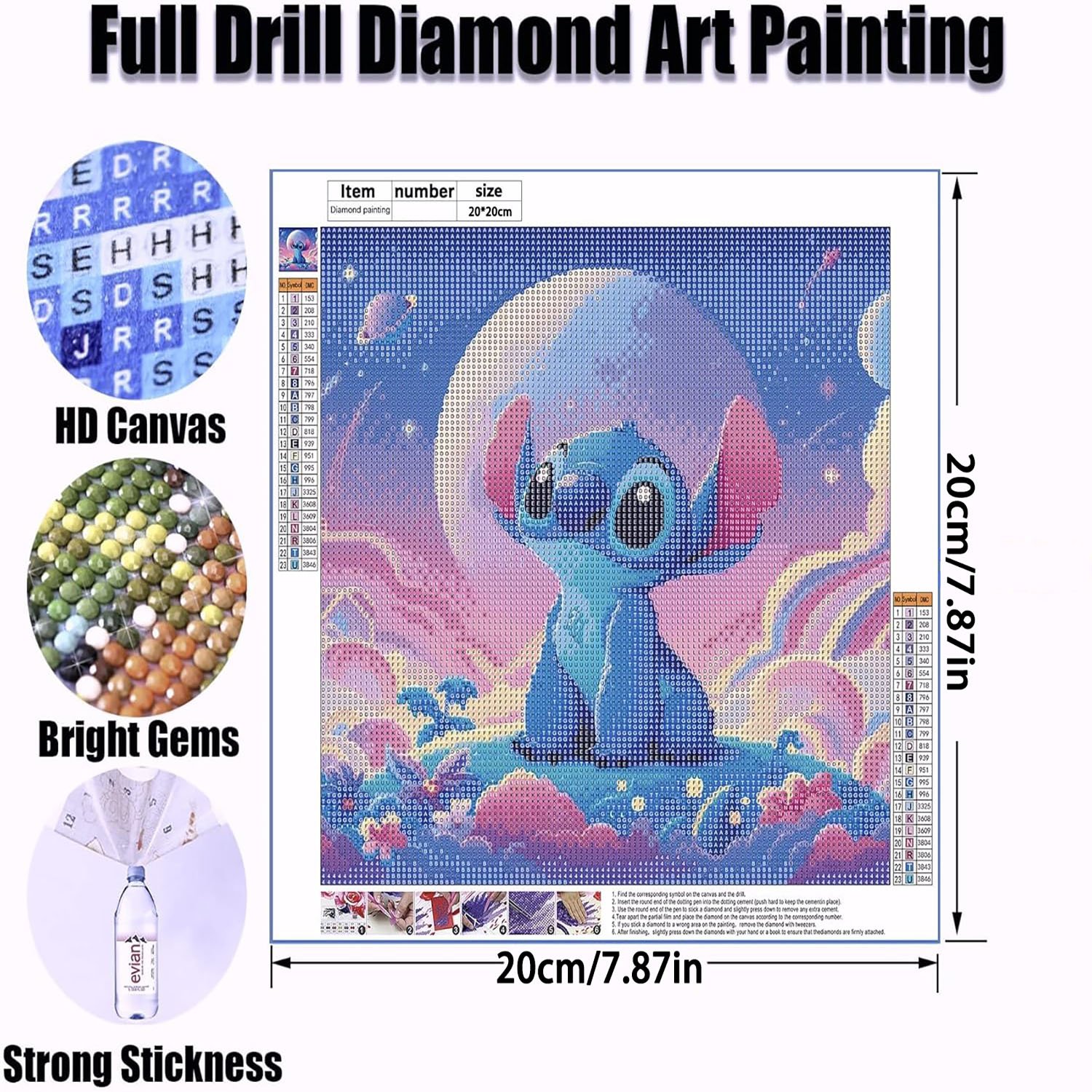 Adult Stitch Diamond Art Cartoon Cute Stitch Drawing Full Round Diamond Art Drawing DIY Home paintings and wall arts sexy