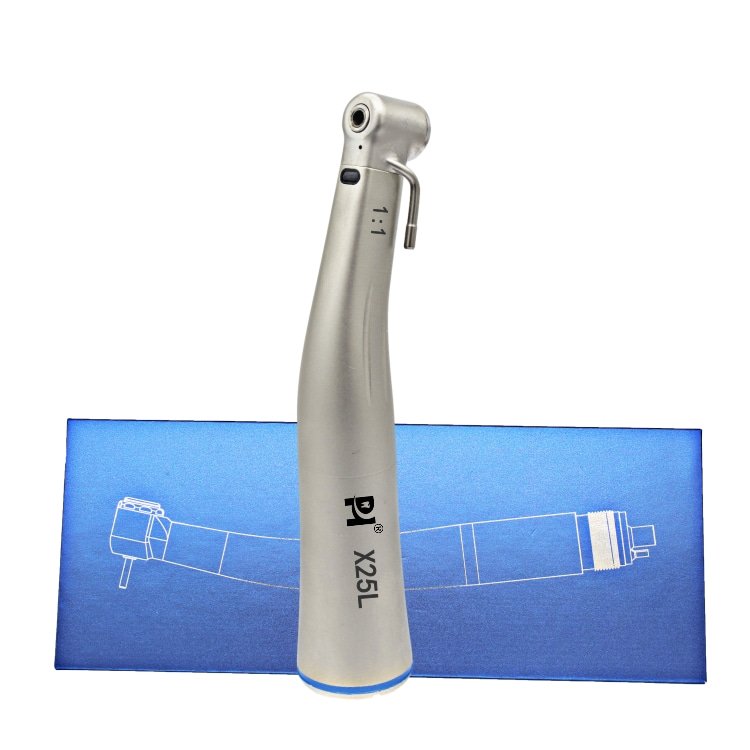 Electric 1:1 LED Dental Handpiece Push Button Inner Water Spray Straight Design Made Durable Metal Steel Turbine Power Source