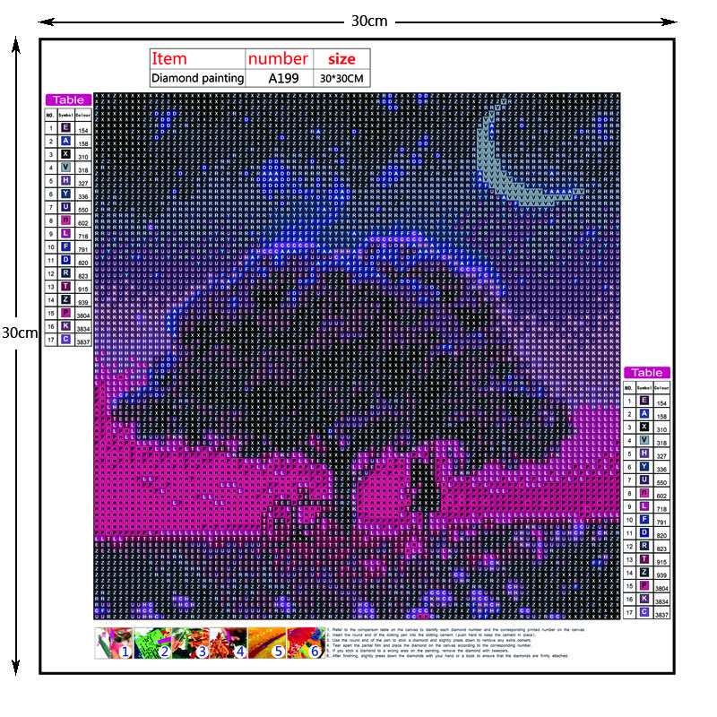 The Little Girl Under The Crescent Moon And The Purple Tree Diy Diamond Painting Full Drill Diamond Embroidery Art Home Decor