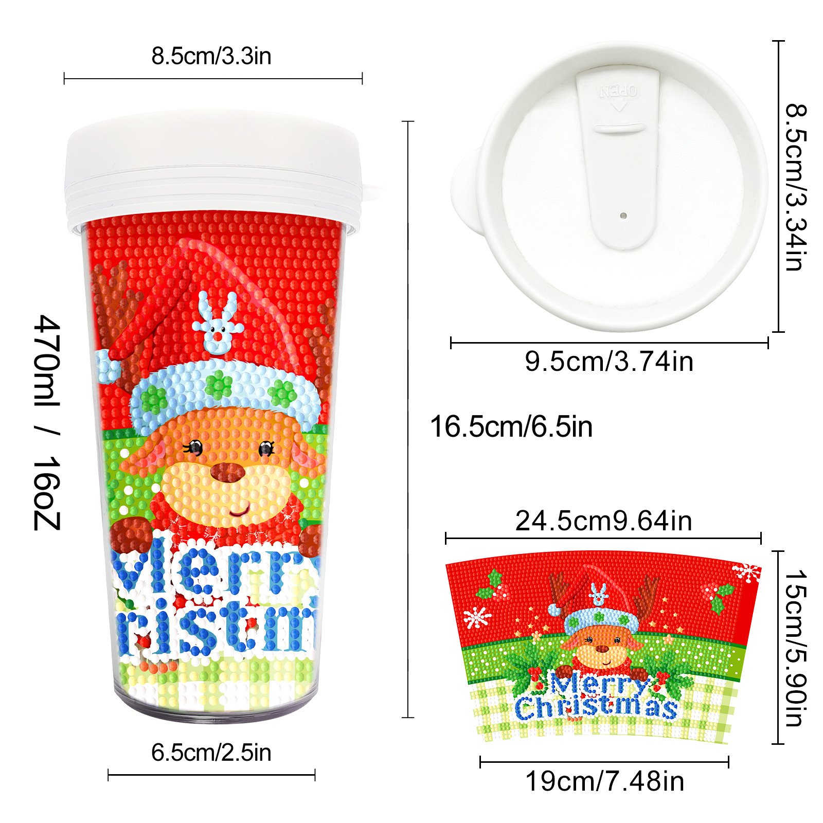 Diamond Painting Cup Diamond Diy Handmade Full Diamond Creative Decoration Wholesale