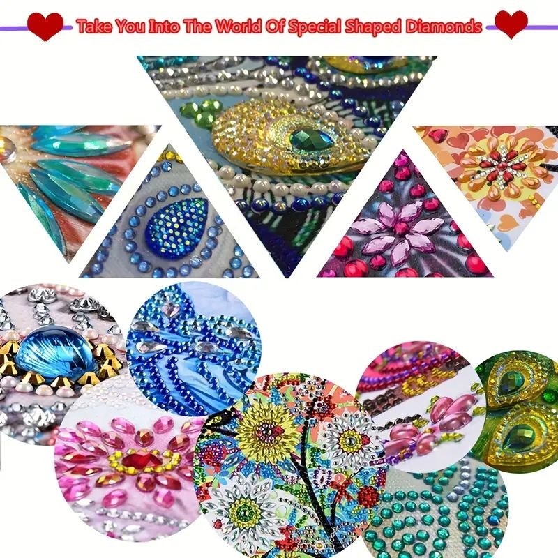 1PC 30x30cm DIY 5D Irregular Shaped Diamond Paintings Frameless Self-Designed Teddy Dog Pattern Modern Wall Decoration