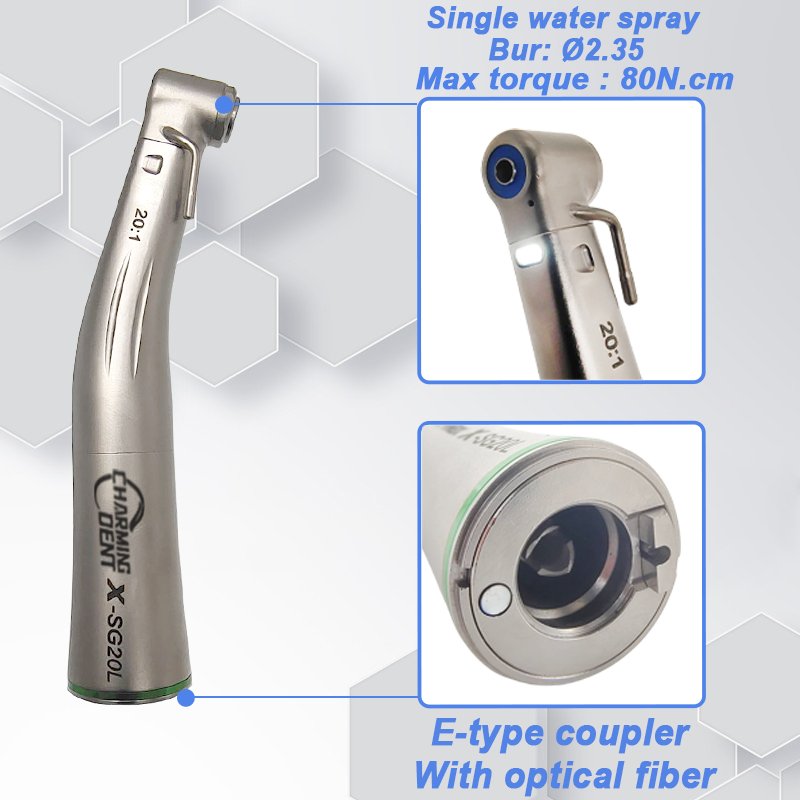 Charming Dental 20:1 Implant Contra Angle LED Handpiece Dental Low Speed Handpiece Lab Equipment