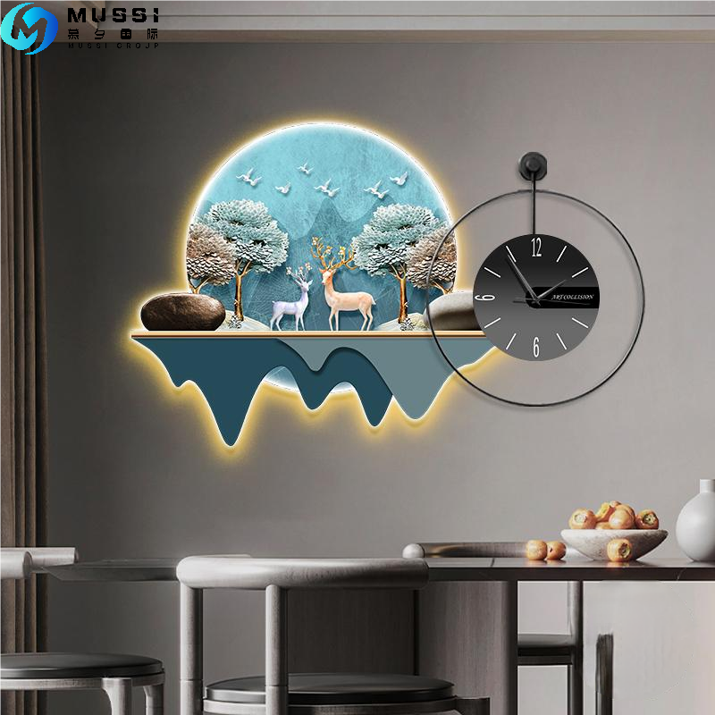 Master bedroom bedside decoration painting high-end wall lamp painting swan warm and romantic atmosphere lighting room simple