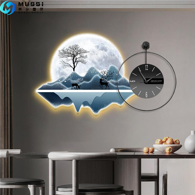 Master bedroom bedside decoration painting high-end wall lamp painting swan warm and romantic atmosphere lighting room simple
