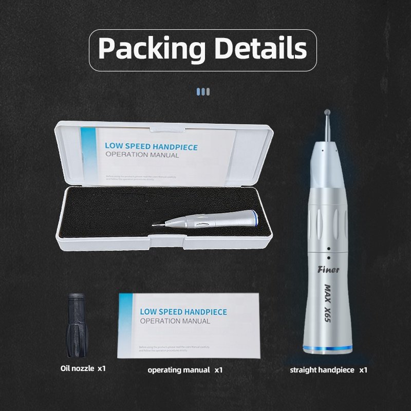 Dental turbine handpiece 1:1 inner water spray surgical low speed straight Handpiece