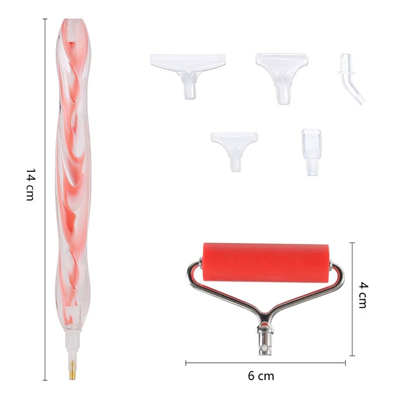 DIY Diamond Painting Point Drill Pen 5d Resin Diamond Painting Pen with Roller Plastic Replaceable Pen Tips