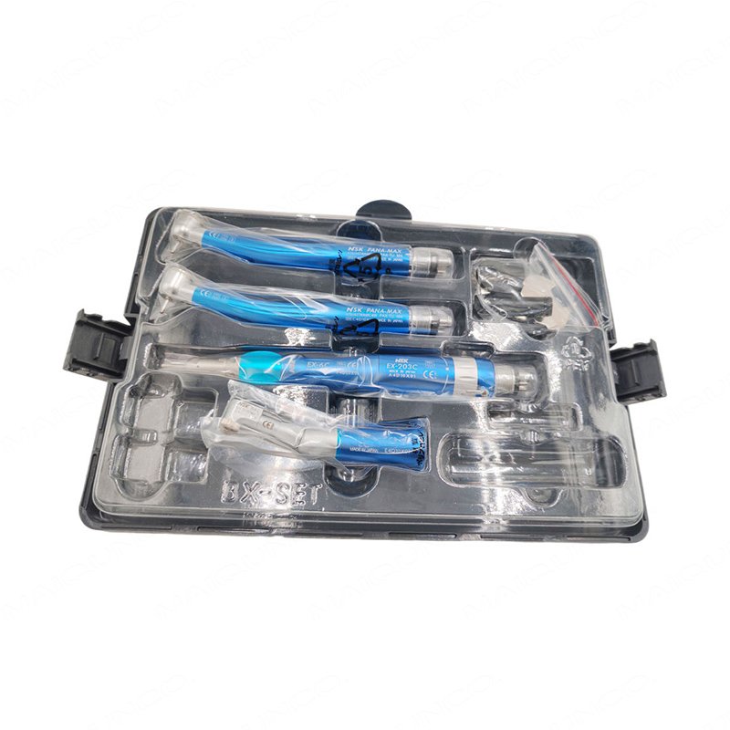 Colorful 203 External Low Speed Handpiece Triple Water Spray Non LED Push Button Air Turbine High Speed Panamax Handpiece Kit